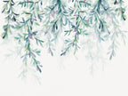 Papier peint panoramique Feuilles Vertes à l’Aquarelle — vue du design seul