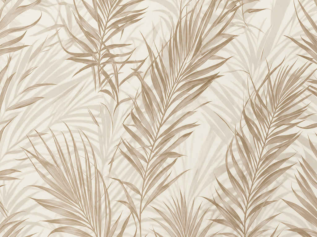 Papier peint panoramique Feuilles de Palmier Beiges — vue du design seul